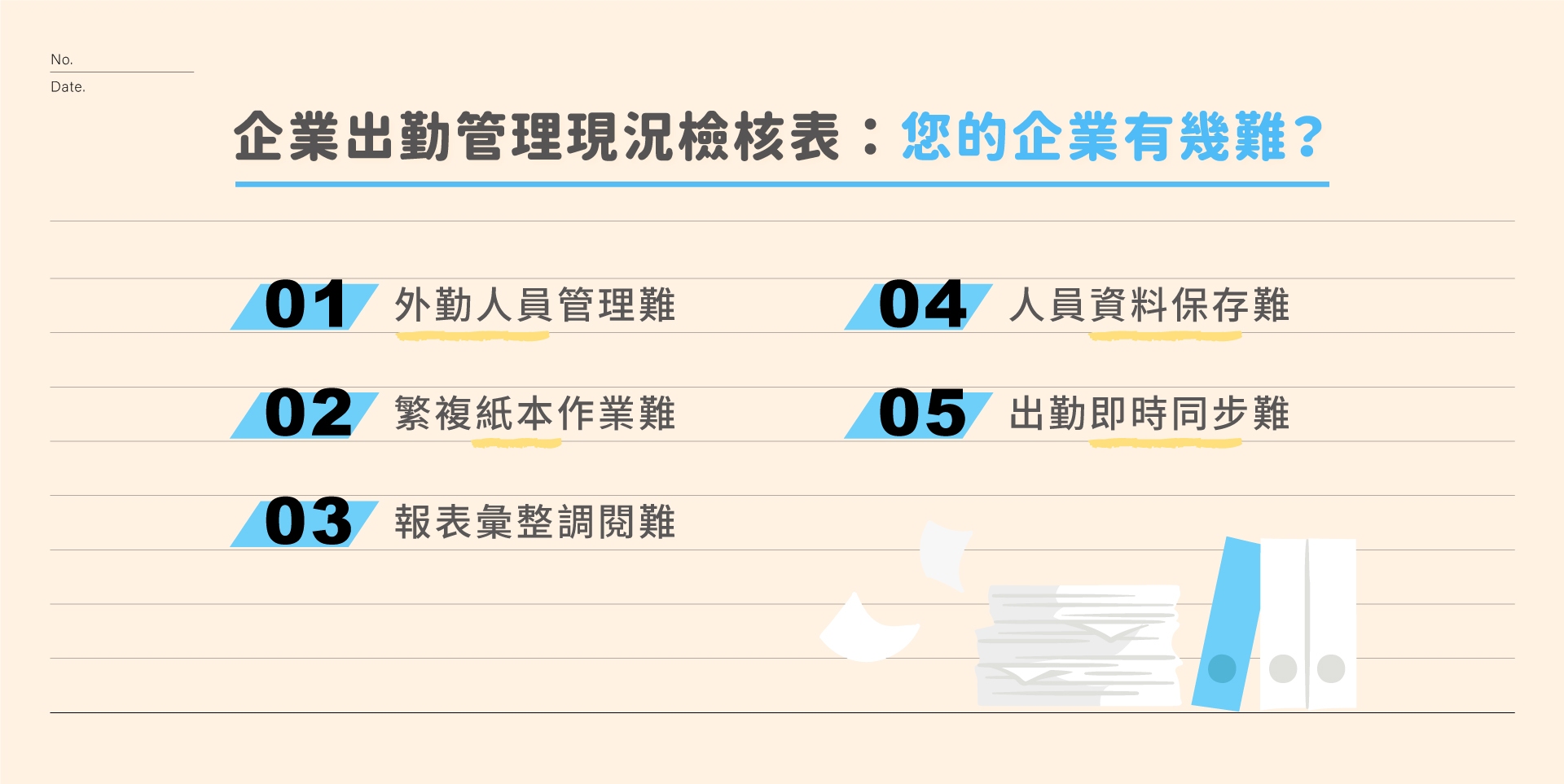 人資必看!出勤系統3功能,輕鬆通過勞動檢查 企業出勤管理現況檢核表